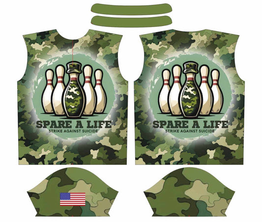 Camo Pins Crew Neck Dye Sublimated
